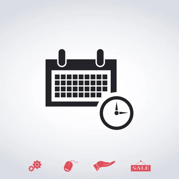 Fecha vector icono. Imagen del calendario de diseño plano para el sitio web . — Vector de stock