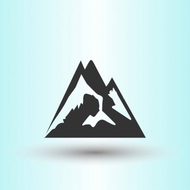 Logolar için dağ şekiller. Vektör tasarım stili.
