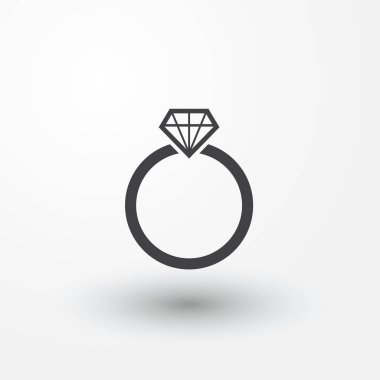 Yüzük simge vektör, düz tasarım en iyi vektör simgesi