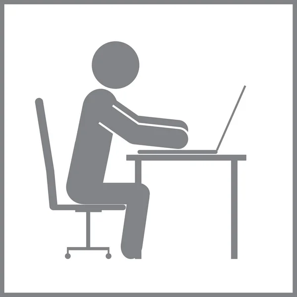 Ofis koltuğu masada oturan ve bilgisayarda çalışan iş adamı.