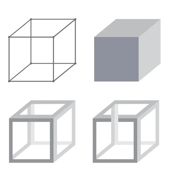 Geometrik küp deseni kümesi. Moda grafik tasarım. Vektör çizim. Arka plan tasarım.