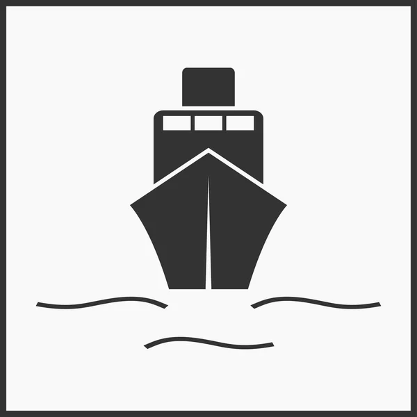 Schip vector web pictogram. Platte ontwerpstijl. — Stockvector