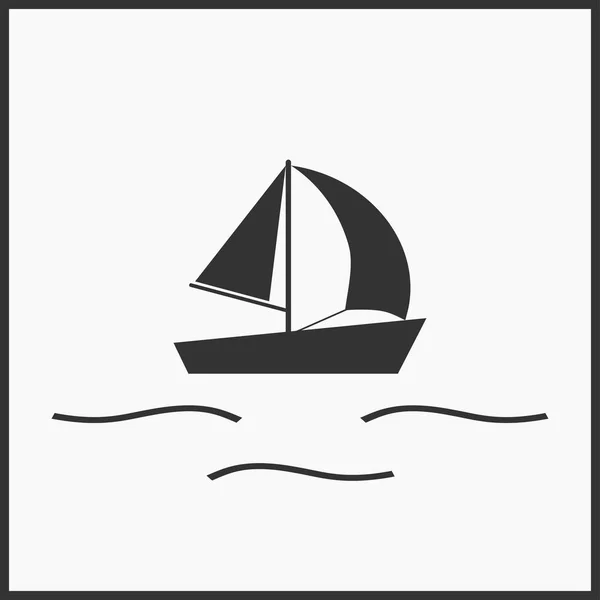 Schip vector web pictogram. Platte ontwerpstijl. — Stockvector