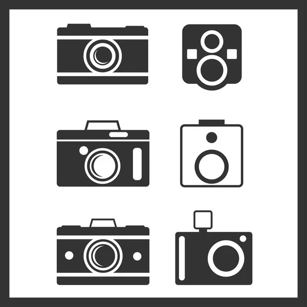 Ícones vetoriais de câmera. conjunto de ícone vetorial . —  Vetores de Stock
