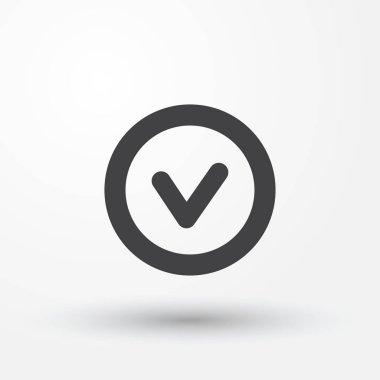 Onaylanmış vektör simgesi. onay kutusunu seçin. web için vektör simgeler