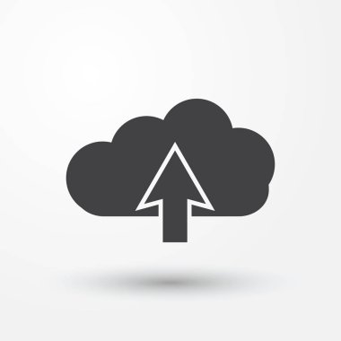 Bulut ve ok simgesi. Web için simge