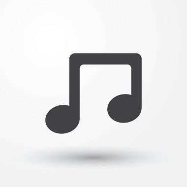 Müzik not simgesini anahat şeffaf. Vektör görüntü