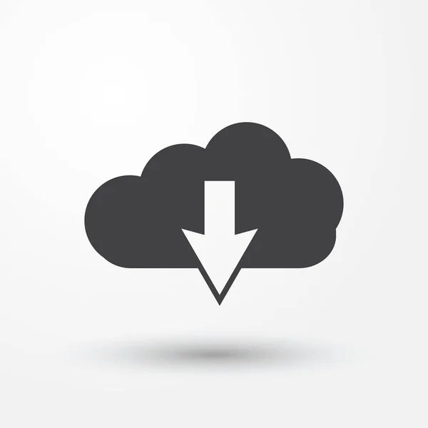 Bulut ve ok simgesi. Web için simge