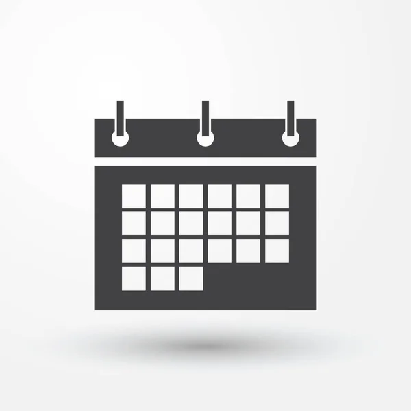 Calendar Isolated Flat Web Mobile Icon. Vector image. — Stock Vector