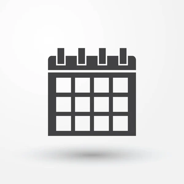 Calendario Aislado Web plana Icono Móvil. Imagen vectorial . — Vector de stock