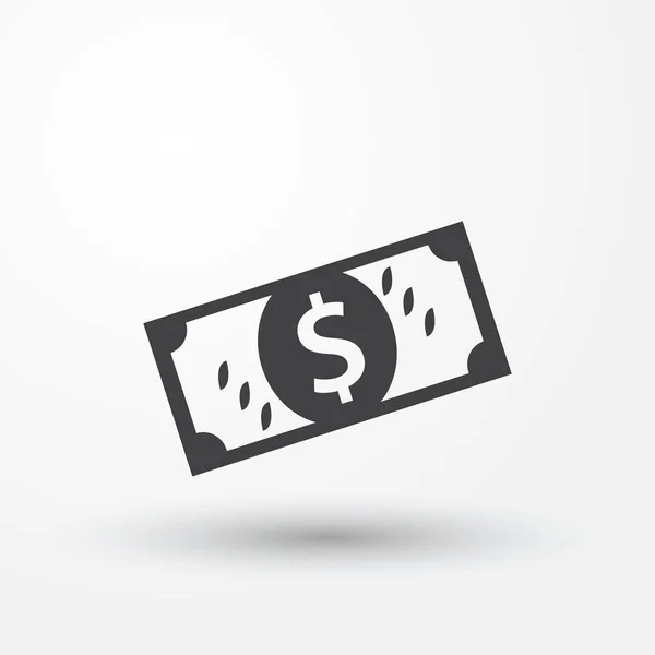 Para simgeleri Illustration. Dolar bill, para banknot. Vektör çizim.