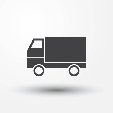 teslim web vektör gri arka plan üzerinde. Vektör çizim.