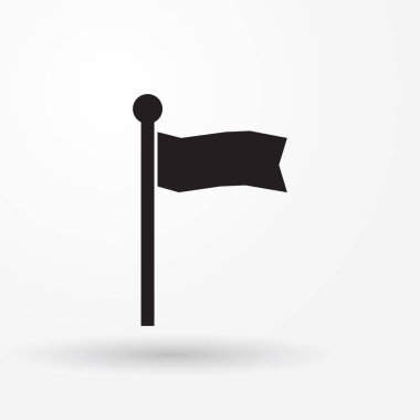 Bayrak izole düz Web mobil simge vektör web simgesi. Web için düz görüntü.