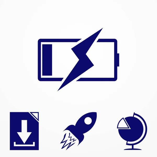 Pil şarj simgesi. Vektör web resmi web sitesi için.