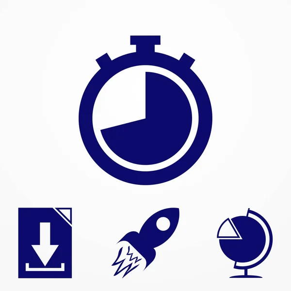 Vector timer pictogram. Installatiekopieën voor website. — Stockvector