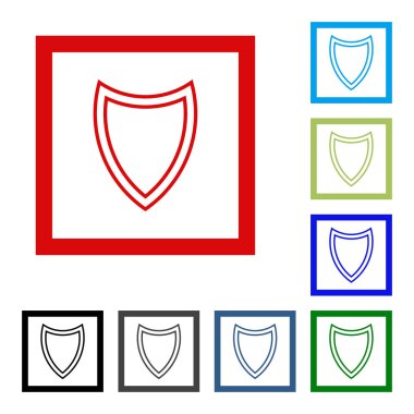 Vektör kalkan kutsal kişilerin resmi. Set renk simgeleri Web sitesi için.