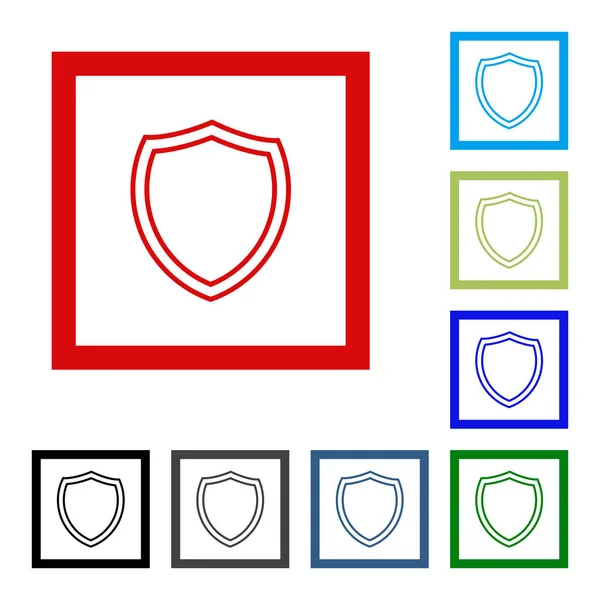 Vektör kalkan kutsal kişilerin resmi. Set renk simgeleri Web sitesi için.