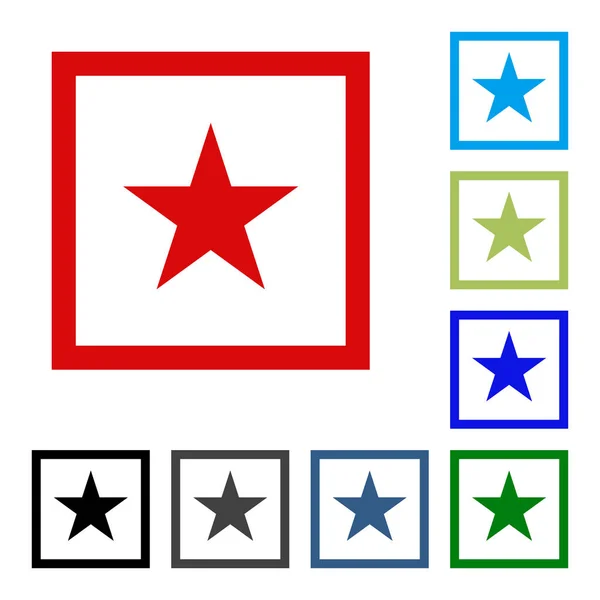 Simge yıldızı simge vektör vektör. Set renk simgeleri Web sitesi için.