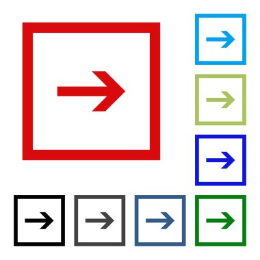 Ok vektör düğme simgesi se. rengi beyaz arka plan üzerinde.