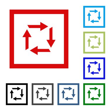 Ok vektör düğme simgesi se. rengi beyaz arka plan üzerinde.