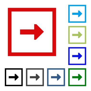 Ok vektör düğme simgesi se. rengi beyaz arka plan üzerinde.