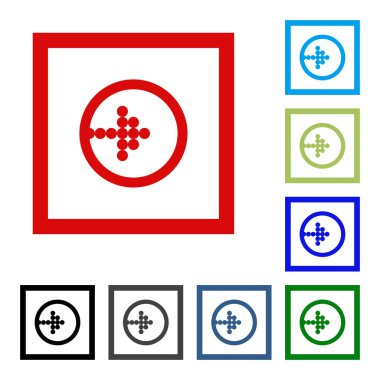 Ok vektör düğme simgesi se. rengi beyaz arka plan üzerinde.