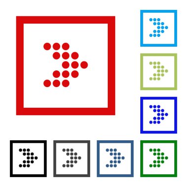 Ok vektör düğme simgesi se. rengi beyaz arka plan üzerinde.