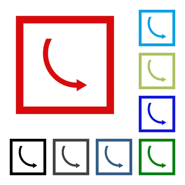 Flecha icono de botón de vector se. color sobre fondo blanco . — Vector de stock