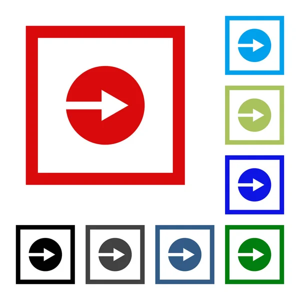 Icône de bouton vectoriel flèche se. couleur sur fond blanc . — Image vectorielle