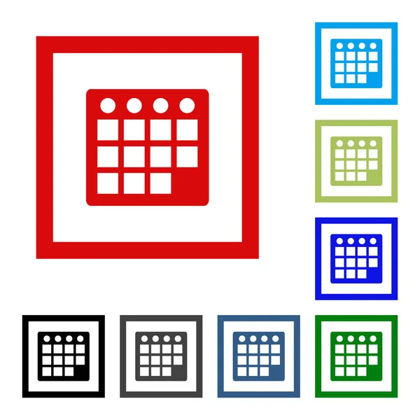Εικονίδιο ημερολογίου σε μοντέρνο στυλ επίπεδη. Ημερολόγιο σύμβολο για σχεδιασμό web site σας, το λογότυπο, app, Ui. Vector εικονογράφηση, Eps10. — Διανυσματικό Αρχείο
