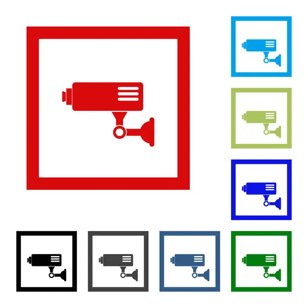 Videocamera vector pictogram. Platte ontwerp stijlicoon. — Stockvector