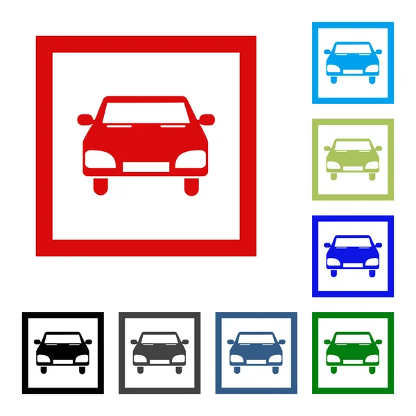 Vektör araba simgesi. Düz tasarım stil ikonu.