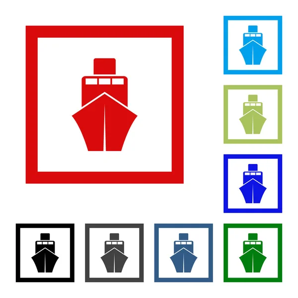 Gemi, tekne Icon set. Beyaz bir arka plan rengine