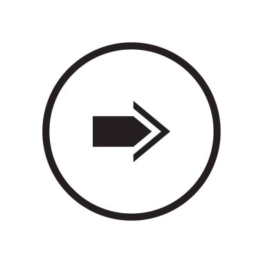 Ok simgesi gri arka plan üzerinde izole trendy düz tarzı. Vektör çizim, Eps10.