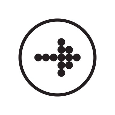 Ok simgesi gri arka plan üzerinde izole trendy düz tarzı. Vektör çizim, Eps10.