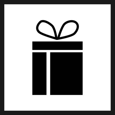 Hediye kutusu simgesi. Vektör düz görüntü.