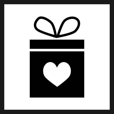 Hediye kutusu simgesi. Vektör düz görüntü.