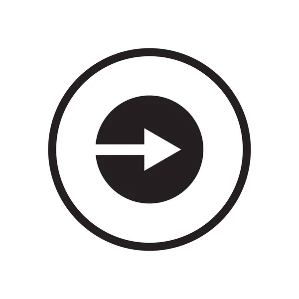 Ok simgesi gri arka plan üzerinde izole trendy düz tarzı. Vektör çizim, Eps10.