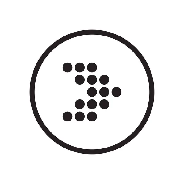 Ok simgesi gri arka plan üzerinde izole trendy düz tarzı. Vektör çizim, Eps10.