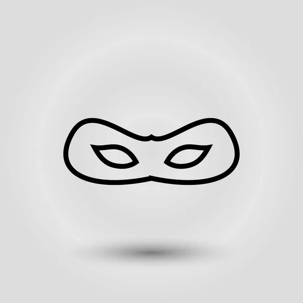 Maskeli balo kostüm için siyah karnaval maskesi. Gri arka plan üzerinde izole