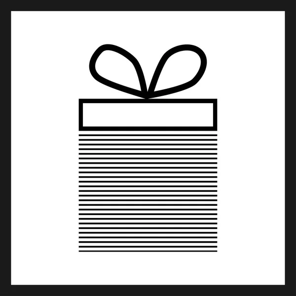 Hediye kutusu simgesi. Vektör düz görüntü.