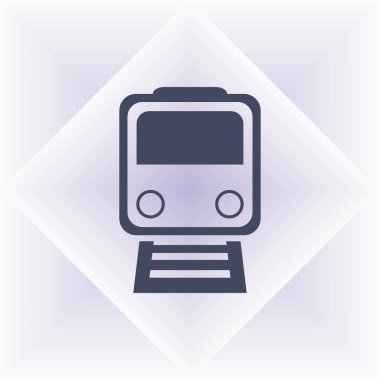Eski tren web simgesi. Düz vektör çizim.