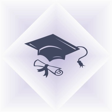 vektör doodle çizim mezuniyet kep ve diploma.