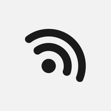 Sosyal rss vektör web düz simgesi. Vektör görüntü