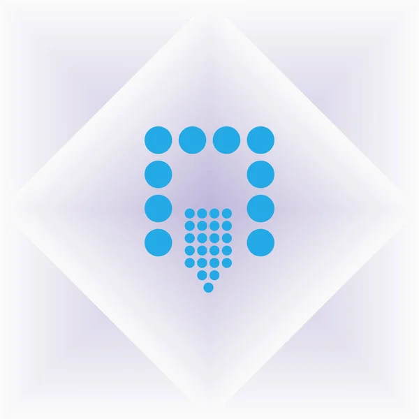 mavi ok simgesi aşağı. gri izole düz download işaret.