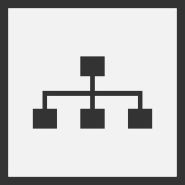 Infographic tasarım kuruluş şeması şablonu. vektör web simgesi.