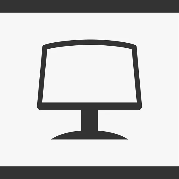 Bilgisayar monitörü simgesi. Düz bilgisayar sembolü. Vektör illüstrasyonu, EPS10.