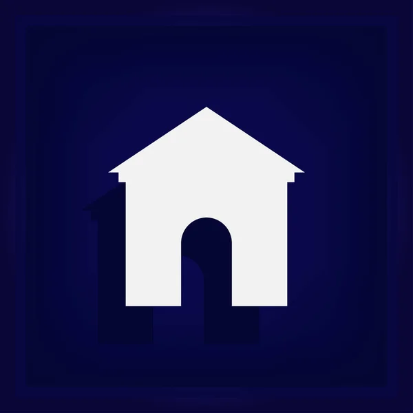 Maison Icône dans un style plat à la mode isolé sur fond bleu. Illustration vectorielle, EPS10 . — Image vectorielle