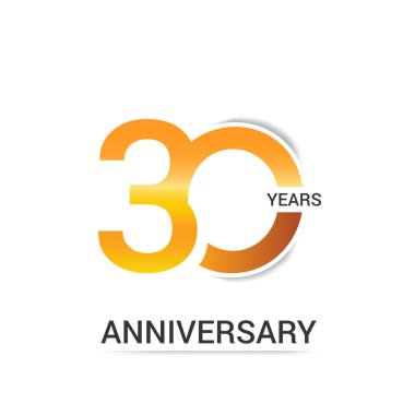 30 yıl yıldönümü geometrik tarzı ile vektör çizim renkli düşük Poli tasarımıyla 