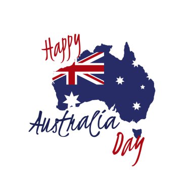 Colorful vector banner for Happy Australia Day celebration.